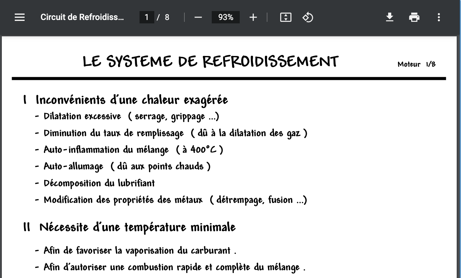Circuit de Refroidissement Moteur PDF
