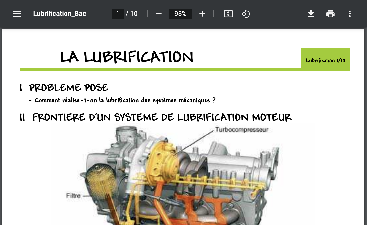 Lubrification Bac PDF
